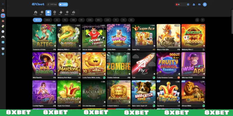 Kho slot 8XBET - Game đa dạng, chơi cực 